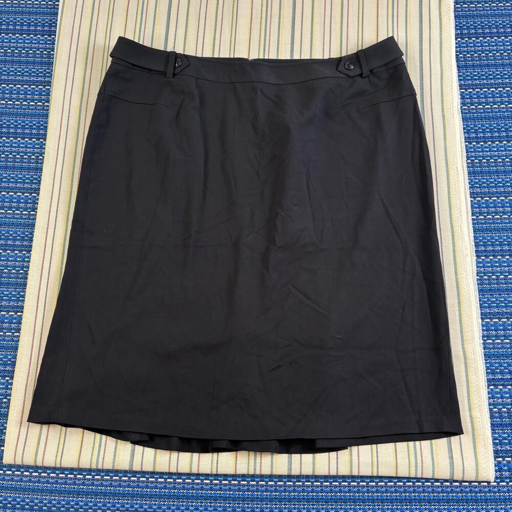Lane Bryant Skirt Womens 18 Black Twill Straight Pencil Knee Length Career NEW
